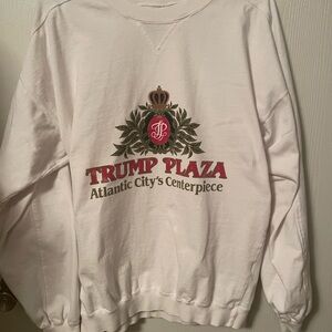 Vintage Trump Plaza White Sweatshirt Men’s SZ M Atlantic City’s Masterpiece
